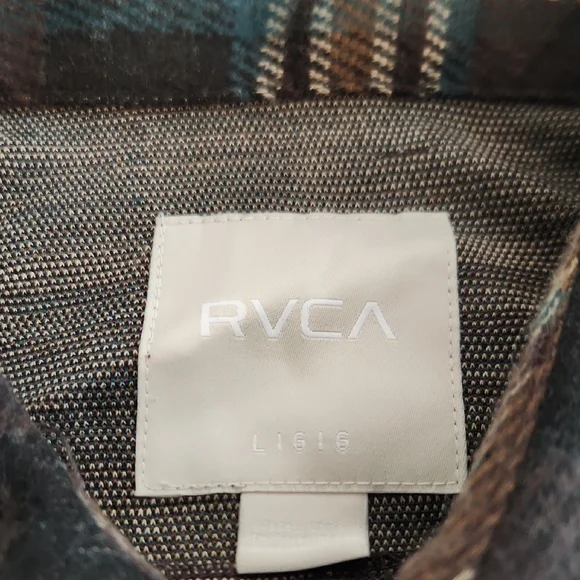 RVCA Flannel SZ Mens LG NWT - Picture 3 of 8